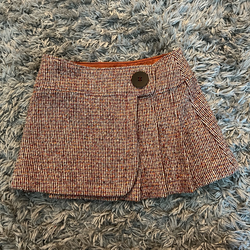 Max & co pleated skirt size: 8 red/orange